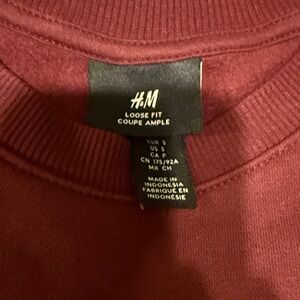 H&M Men's Deep Red Crewneck Sweater